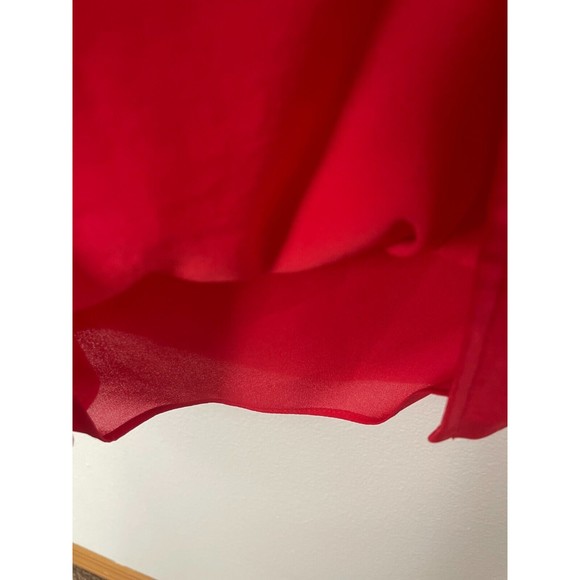 BCBGMaxazria XS Malia Strapless Dress in Red Berry Elastic Waist Ruffle NWT - Picture 9 of 15